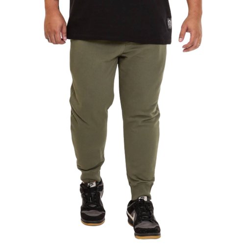 Calça Plus Size Masculina Moletom Jogger Color Verde