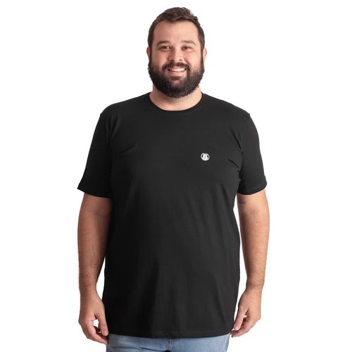 Conjunto Camiseta Bear Preta e Bermuda Jeans Used Blue