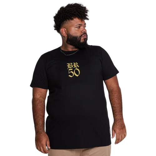 Camiseta Plus Size Masculina Preta Savage
