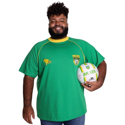Camiseta Oversized Raglan Plus Size Masculina Canarinho Verde