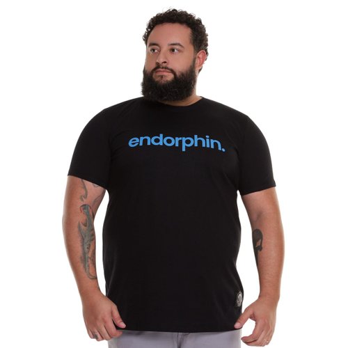 Camiseta Plus Size Masculina Endorphin Preta