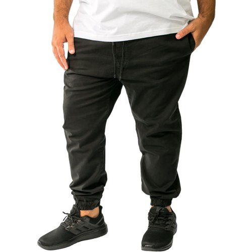 Calça Jogger Plus Size Masculina Preta