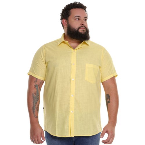Camisa Plus Size Masculina Risk Amarela
