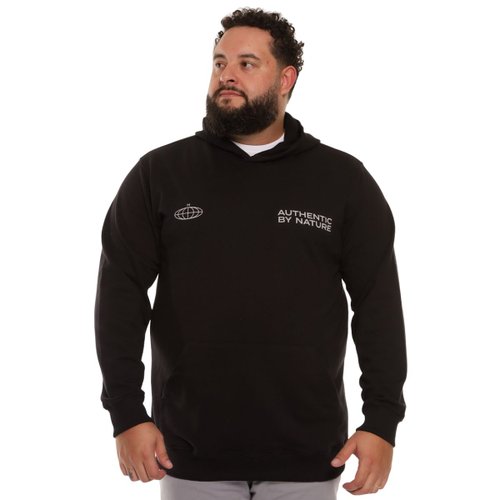 Agasalho Canguru Moletom Authentic Preto