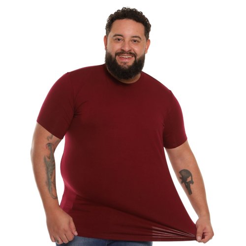 Camiseta Plus Size Masculina Tech Bordo