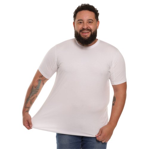 Camiseta Plus Size Masculina Tech Branco