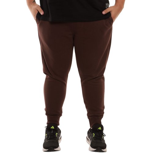 Calça Jogger Moletom Felpado Marrom