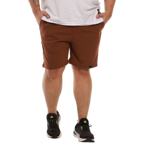 Bermuda Moletom Color Marrom Claro
