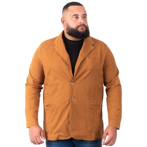 Blazer Plus Size Masculino Sarja Caramelo