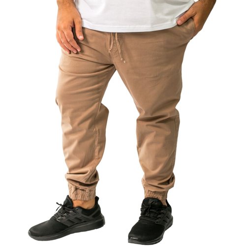 Calça Jogger Plus Size Masculina Caqui