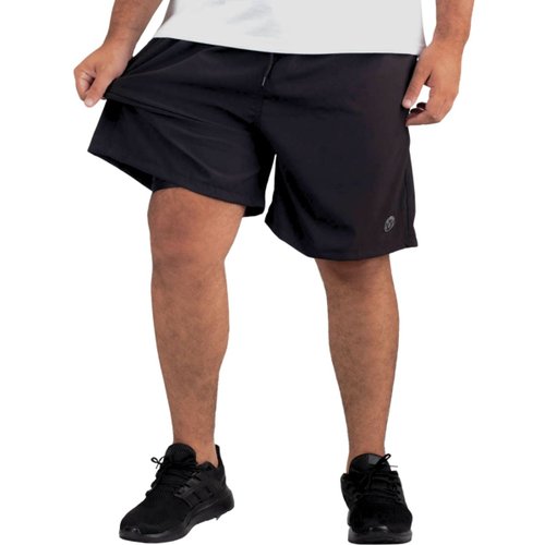 Short Plus Size Masculino Microfibra Elastano Preto