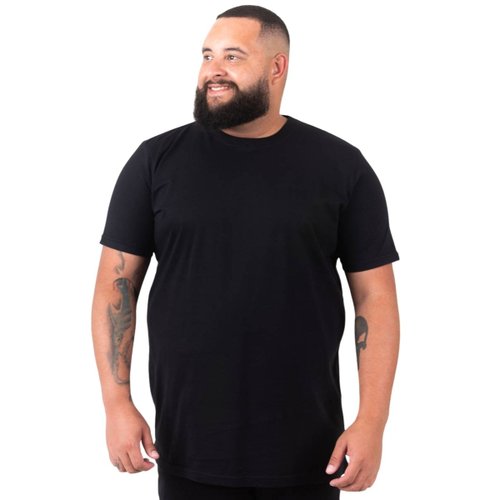 Camiseta Plus Size Masculina Básica Preta