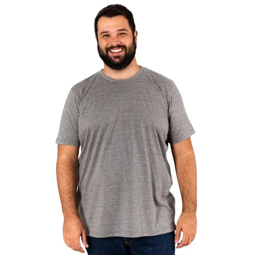 Camiseta Plus Size Masculina Básica Grafite