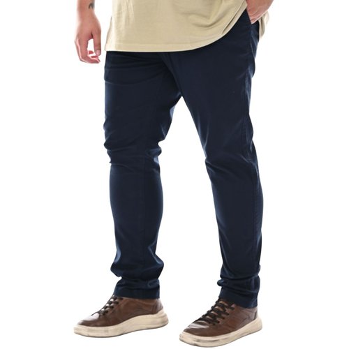 Calça Plus Size Masculina Sport Fino Confort Azul Marinho