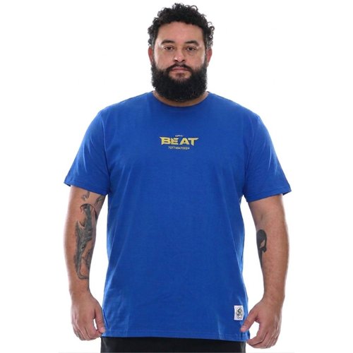 Camiseta Plus Size Masculina Beat Azul